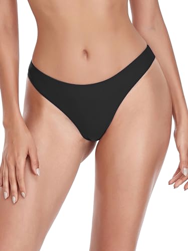 Brazilian Cheeky Bikini Bottom - Small Black