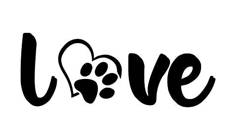 Paw Print Vinyl Wall Decal - Dog Room Decor (4x11 inches)