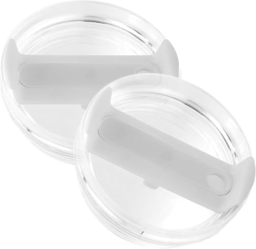 STRAMIOR 2-Pack Replacement Lid for 40 oz Stanley Quencher Tumbler White (Splash-Resistant)
