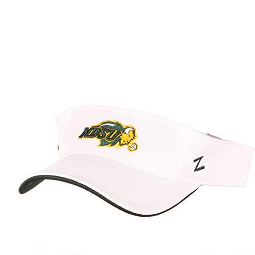 North Dakota State Bison White Velcro Visor Hat - NCAA Golf Cap