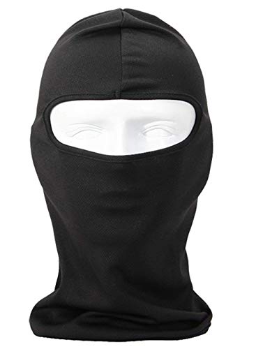 Ultra Thin Balaclava Ski Mask - Full Face UV Protection - Black