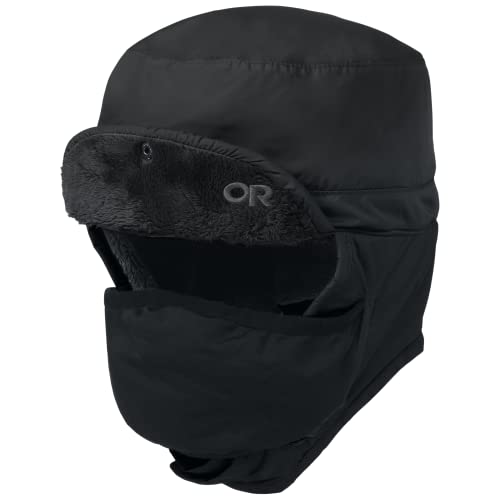 Outdoor Research Frostline Hat Medium Black with Face Mask