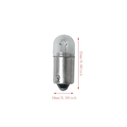 5-Pack 12V 0.25A Bayonet Base Flashlight Bulbs - Krypton Replacement