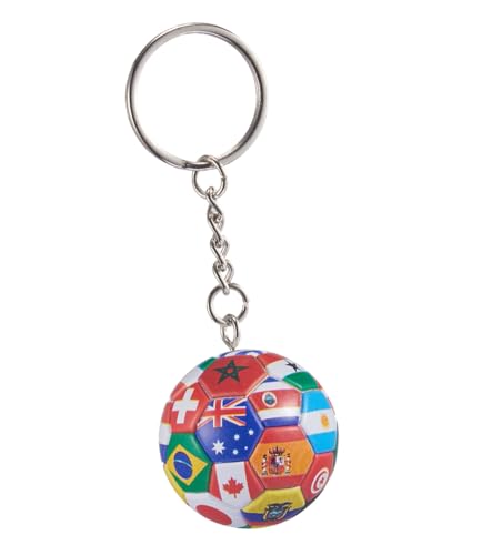 Football Keychain - National Flags Soccer Ball Keychain