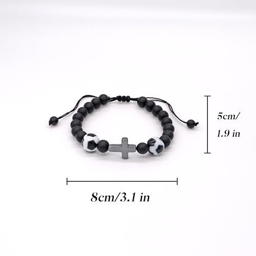 Bead Sports Bracelet for Men and Teens - Soccer Cross
