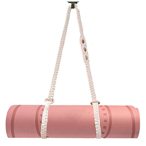 Macrame Yoga Mat Carrying Strap - Hand Woven Ivory