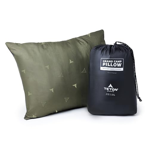 Teton Sports Camp Pillow - Travel Camping Pillow with Washable Cover, 18 x 24 in