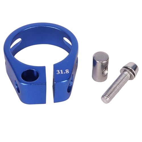 Aluminum Alloy Bike Seatpost Clamp - 31.8mm - Blue