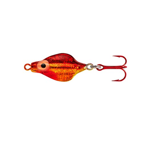 Hybrid Ice Fishing Lure - Lindy Rattl'N Flyer Spoon 1/16 oz Golden Shiner