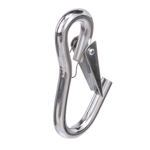 4-Inch Utility Snap Hook, Zinc-Plated Steel, Spring-Loaded Closure - One Size