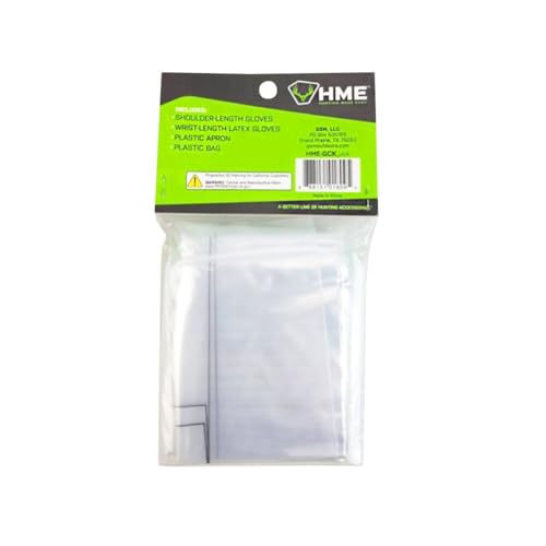 Game Cleaning Kit for Field Dressing - Shoulder-Length Gloves & Apron Set