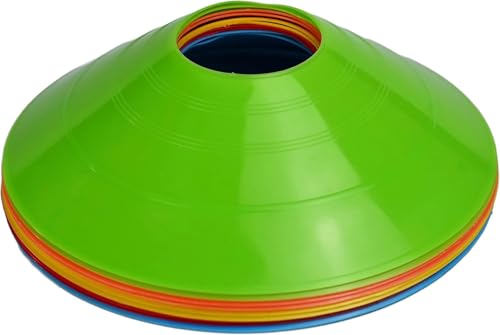 Sport Disc Cones - 10 Pack in 5 Colors for Agility Training