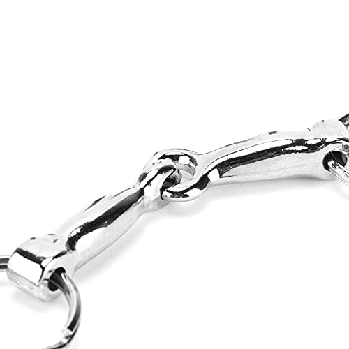 Horse Snaffle Bit Keychain - Silver Zinc Alloy Equestrian Jewelry