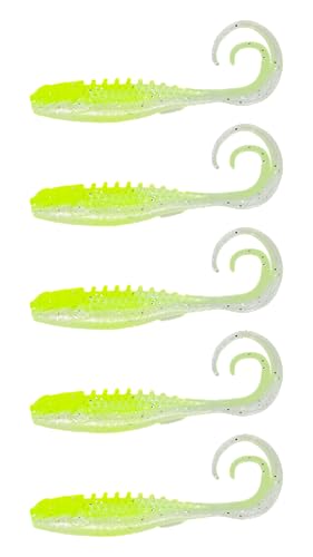 Pan-Candy Grub - Chartreuse Shad | 1.75" Fishing Lure
