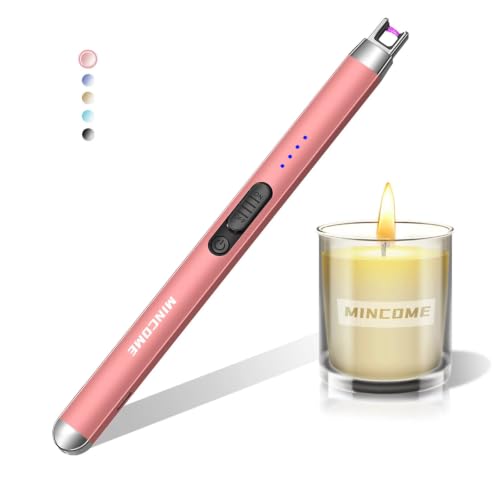 Electric Rechargeable USB Plasma Arc Candle Lighter - Rose Gold