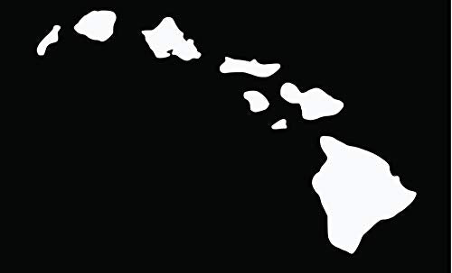 Hawaiian Islands Vinyl Decal Sticker - 6.5-Inches White