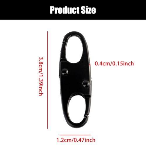 12-Pack S-Shaped Carabiner Clips - Durable Alloy Snap Hooks for Keys & Outdoor Use