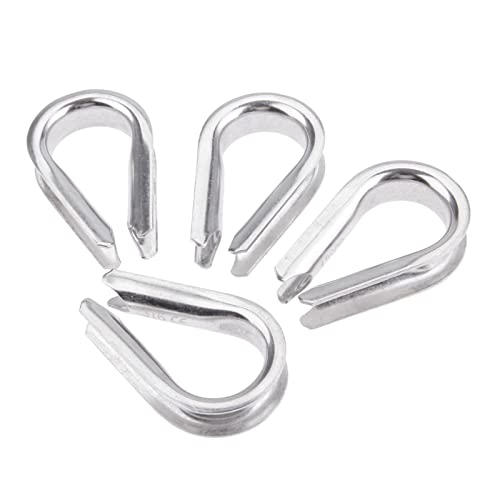 316 Stainless Steel Chain Thimble for 1/2" Wire Rope - 4 Pack