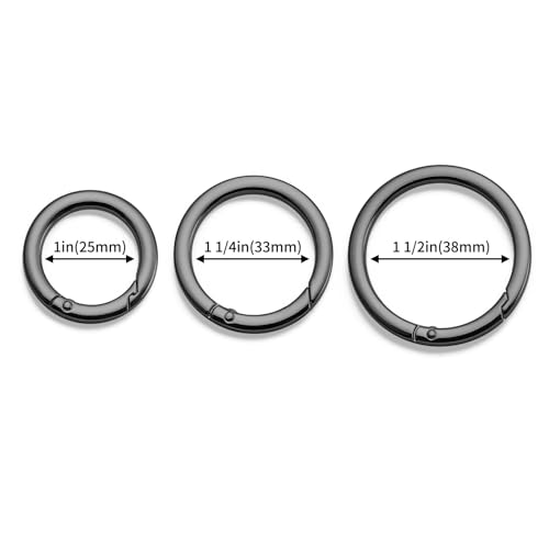 DEVPSISR 4pcs Flat Trigger Spring O Rings,Metal Keychain Ring Round