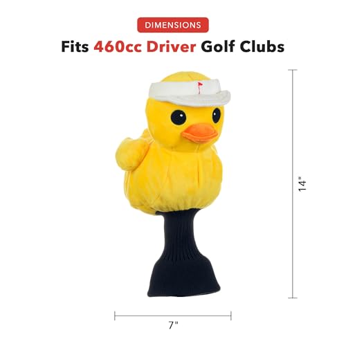 Daphne's Headcovers Rubber Duck Driver Headcover – Fun Golf Club Protector for Drivers