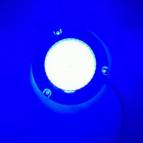 90 LED Blue Underwater Boat Light IP68 10-30V Surface Mount Marine Transom