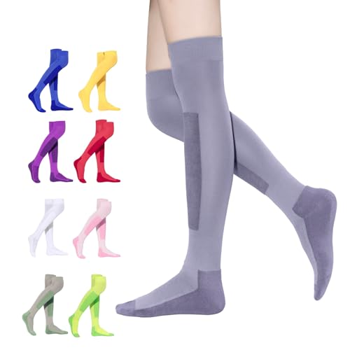 High Long Fencing Socks for Kids & Adults - Large Gray