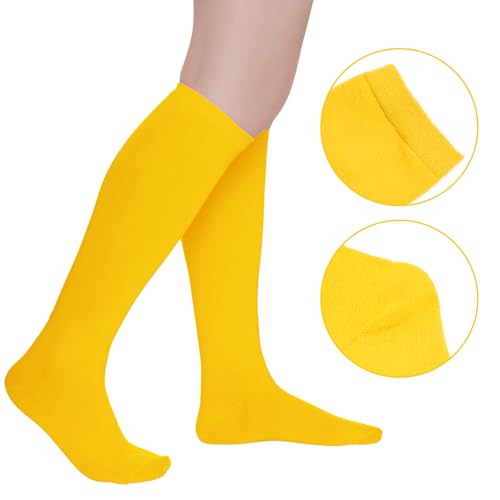 Youth Soccer Tube Socks for Boys & Girls - 7-15 Years - Yellow