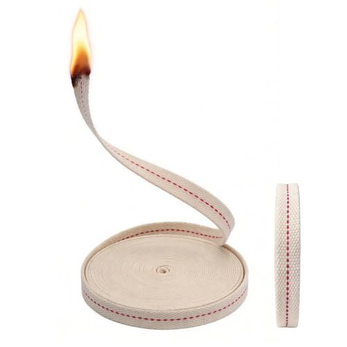 33 FT Cotton Oil Lamp Wick, 1/2 Inch Flat Kerosene Lantern Replacement Wick
