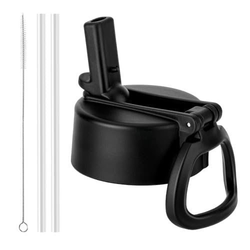 Straw Lid for Hydro Flask Wide Mouth Bottles - Black 1 Pack