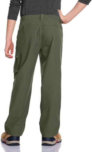 Kids Boys Hiking Cargo Pants Water-Resistant UPF 50+ Quick Dry Outdoor Trousers