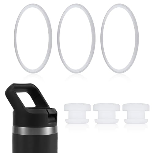 Water Bottle Cap Ring & Breather Plug Set - 6 Pieces