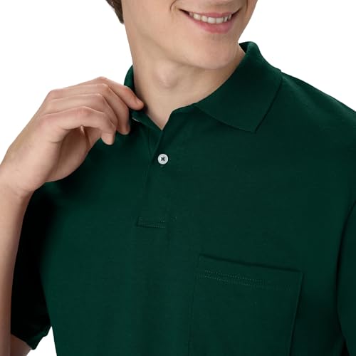 Men's Short Sleeve Pocket Polo Shirt - ComfortBlend Jersey (Pack of 2)