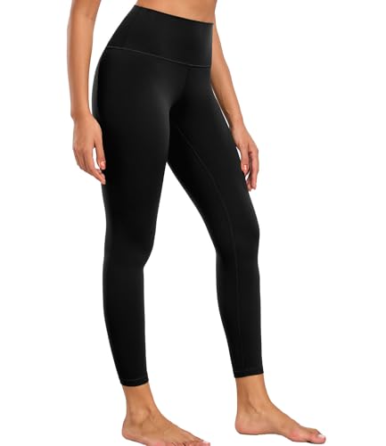wirarpa Women's High Waisted Soft Yoga Pants 25" - Medium Black