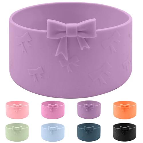 Bows Silicone Water Bottle Boot for Stanley Cup - Lilac