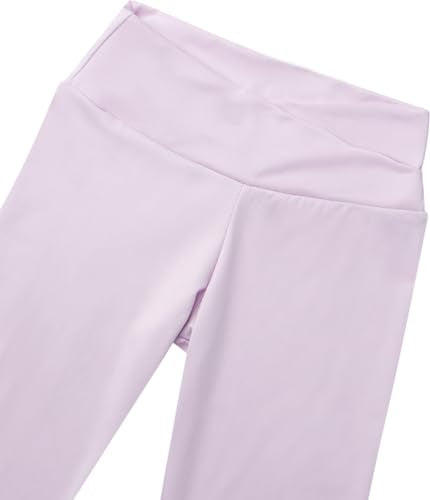 High Waist Stretchy Athletic Flare Leggings for Girls - Dark Lavender (7-8)