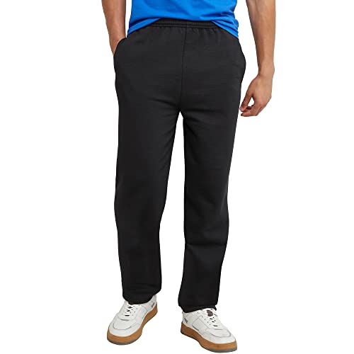 Men's EcoSmart Fleece Sweatpants with Pockets - Large Black