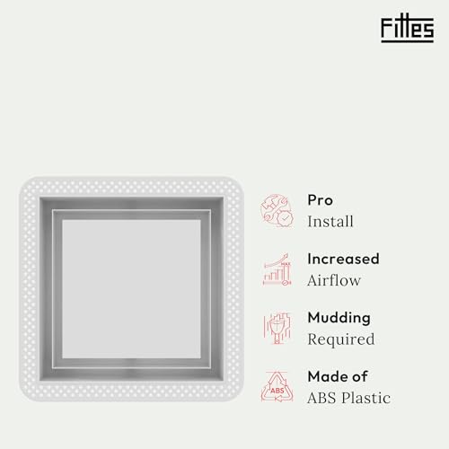 Fittes Flush Wall Vent [Lite+] - 10"x10" - Cotton White - 1 Pack