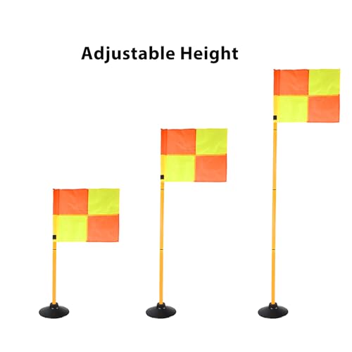 Soccer Corner Flags Set with Adjustable Training Poles - Set of 4