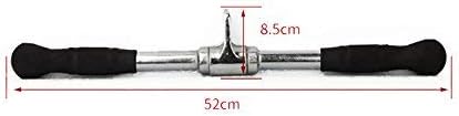 Wide Grip LAT Pull Down Bar | Chrome Plated Steel Cable Attachment for Home Gym - 880lb Capacity