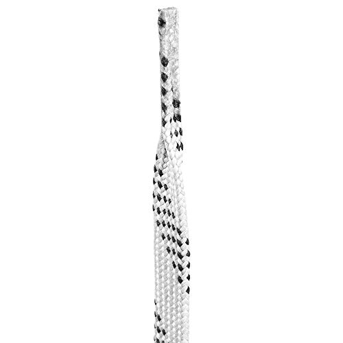Waxed Hockey Skate Laces - 120" White with Black Specks