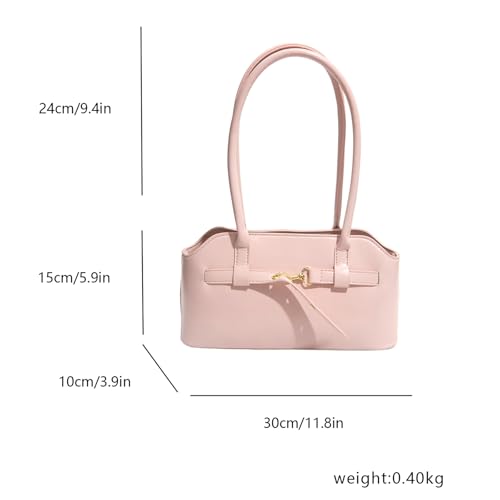 PU Leather Vintage Crossbody Bag for Women - Pink