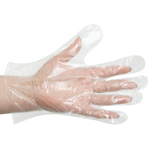 ForPro Professional Collection Disposable Poly Plastic Gloves, All-Purpose Food Safe Gloves for Cooking, Food Handling and Prep, Latex-Free, Non-Sterile, Clear, One Size, 500-Count