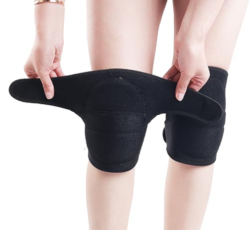 SUJAYU Black Knee Pads for Volleyball, Wrestling, Fitness - Unisex, Shock Absorption, Adjustable Fit