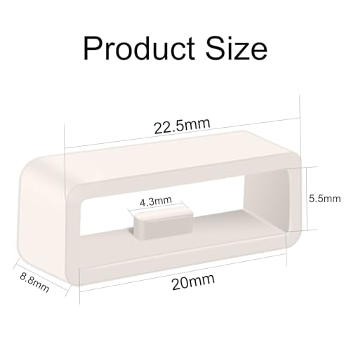 Silicone Replacement Watch Band Keepers - 6-Pack Starlight