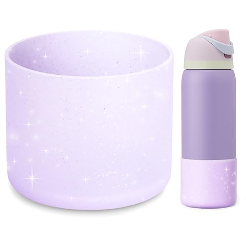 Silicone Protector Boot for Owala Water Bottles - Glitter Purple, 32oz