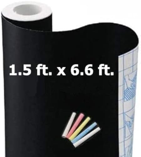 Chalkboard Wallpaper Peel and Stick,18 × 79 Inches, Removable