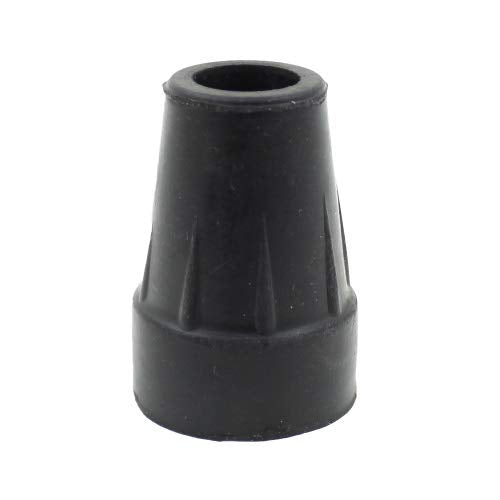 Pack of 4 Small Black Rubber Ferrule Tips for Hiking Poles - 12mm