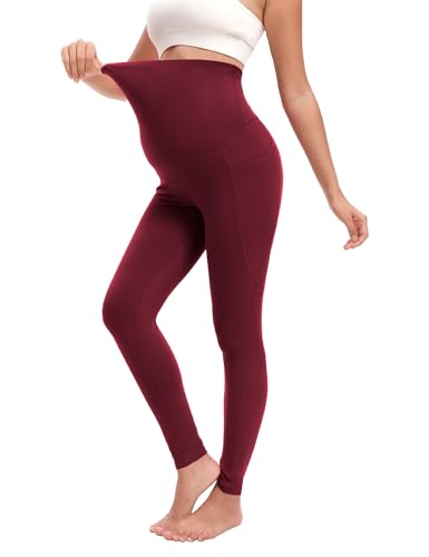 Siimcuzy 3 Pack Maternity Leggings for Women Comfortable Pregnancy Pants