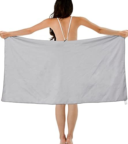 Quick Dry Microfiber Towel for Fitness & Camping - Grey, L (30x60 in)
