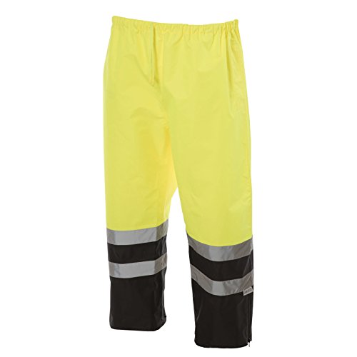JORESTECH Light Weight Waterproof Rain Pants ANSI/ISEA 107-2015 Class 3 Level 2 Black and Yellow (Large)